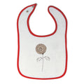 Baby Girl Bibs Marigold Silhouette Beige Nature Flowers & Plants Cotton