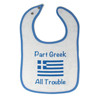 Cloth Bibs for Babies Part Greek All Trouble Baby Accessories Burp Cloths Cotton - Cute Rascals
