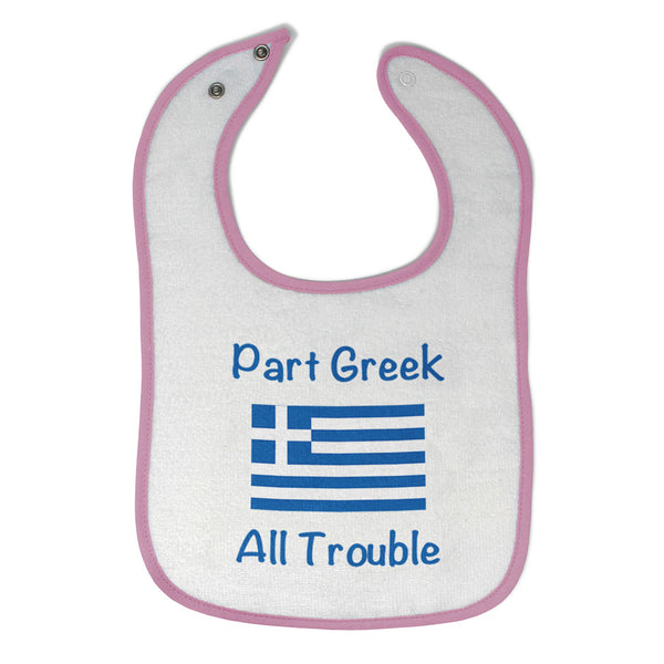 Cloth Bibs for Babies Part Greek All Trouble Baby Accessories Burp Cloths Cotton - Cute Rascals
