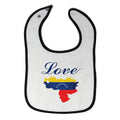 Cloth Bibs for Babies Love Venezuela A Countries Love Baby Accessories Cotton