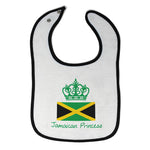 Baby Girl Bibs Jamaican Princess Crown Countries Princess Burp Cloths Cotton - Cute Rascals