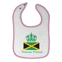 Baby Girl Bibs Jamaican Princess Crown Countries Princess Burp Cloths Cotton - Cute Rascals