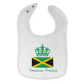 Baby Girl Bibs Jamaican Princess Crown Countries Princess Burp Cloths Cotton