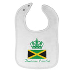 Baby Girl Bibs Jamaican Princess Crown Countries Princess Burp Cloths Cotton - Cute Rascals