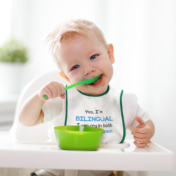 Cloth Bibs for Babies Yes I'M Bilingual Can Cry in Both English & Spanish Baby - Cute Rascals