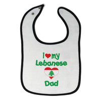 Cloth Bibs for Babies I Love My Jordanian Dad Style B Baby Accessories Cotton - Cute Rascals