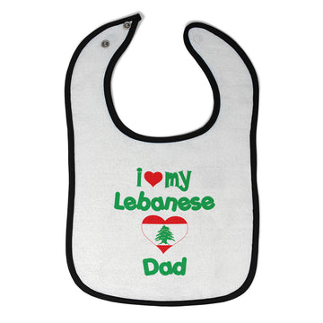 Cloth Bibs for Babies I Love My Jordanian Dad Style B Baby Accessories Cotton
