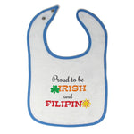 Cloth Bibs for Babies Proud to Be Irish and Filipino Baby Accessories Cotton - Cute Rascals