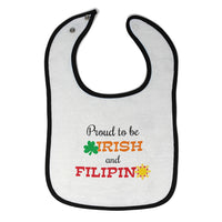 Cloth Bibs for Babies Proud to Be Irish and Filipino Baby Accessories Cotton - Cute Rascals