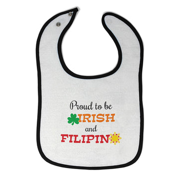 Cloth Bibs for Babies Proud to Be Irish and Filipino Baby Accessories Cotton