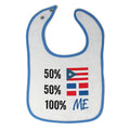 Cloth Bibs for Babies 50% Puerto Rican 50% Dominican = 100% Me Baby Accessories