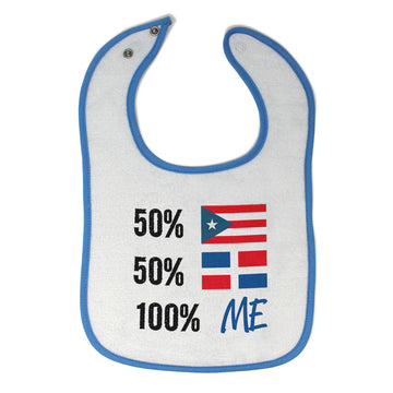 Cloth Bibs for Babies 50% Puerto Rican 50% Dominican = 100% Me Baby Accessories
