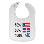 Cloth Bibs for Babies 50% Puerto Rican 50% Dominican = 100% Me Baby Accessories - Cute Rascals