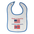 Cloth Bibs for Babies Made in America with Norwegian Parts Baby Accessories