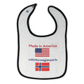 Cloth Bibs for Babies Made in America with Norwegian Parts Baby Accessories