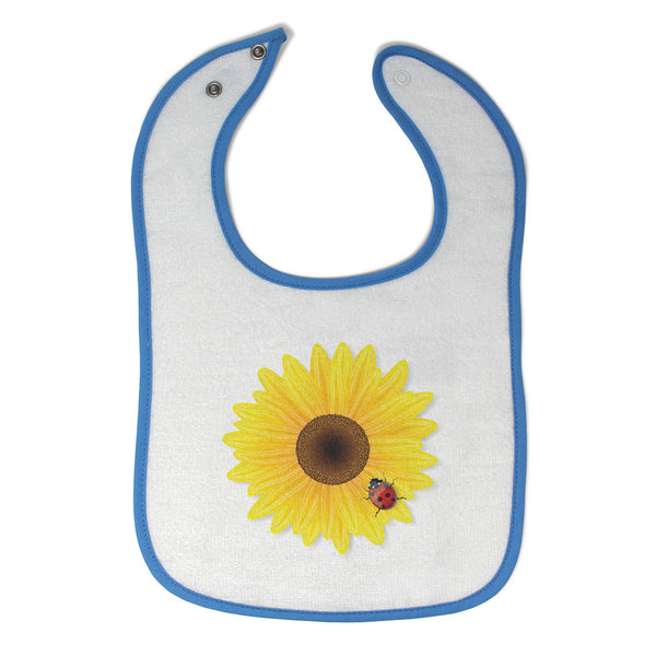 Cloth Bibs for Babies Sunflower and Ladybug Nature Flowers & Plants Cotton - Cute Rascals