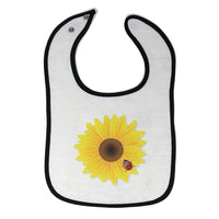 Cloth Bibs for Babies Sunflower and Ladybug Nature Flowers & Plants Cotton - Cute Rascals