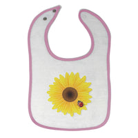 Cloth Bibs for Babies Sunflower and Ladybug Nature Flowers & Plants Cotton - Cute Rascals