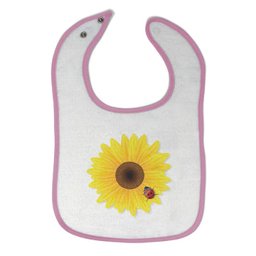 Cloth Bibs for Babies Sunflower and Ladybug Nature Flowers & Plants Cotton