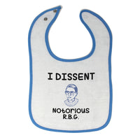 Cloth Bibs for Babies I Dissent Notorious R.B.G Ruth Bader Ginsburg Cotton - Cute Rascals