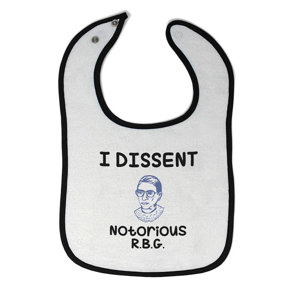 Cloth Bibs for Babies I Dissent Notorious R.B.G Ruth Bader Ginsburg Cotton - Cute Rascals