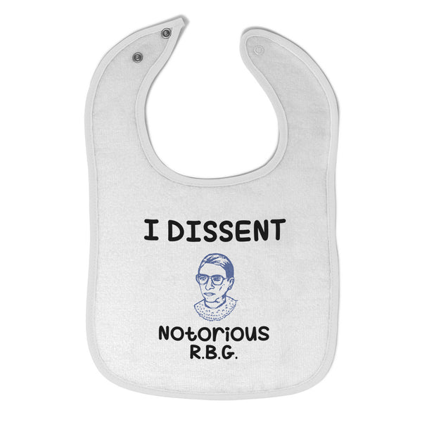 Cloth Bibs for Babies I Dissent Notorious R.B.G Ruth Bader Ginsburg Cotton - Cute Rascals