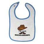 Baby Boy Bibs I'M Your Huckleberry Burp Cloths Contrast Trim Burp Cloths Cotton - Cute Rascals