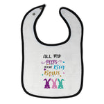 Cloth Bibs for Babies All My Peeps Wear Big Bows Baby Accessories Cotton - Cute Rascals