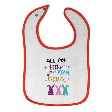 Cloth Bibs for Babies All My Peeps Wear Big Bows Baby Accessories Cotton