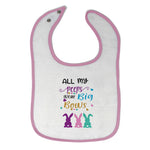 Cloth Bibs for Babies All My Peeps Wear Big Bows Baby Accessories Cotton - Cute Rascals