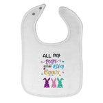 Cloth Bibs for Babies All My Peeps Wear Big Bows Baby Accessories Cotton - Cute Rascals