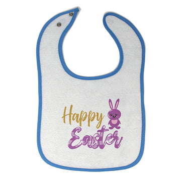 Cloth Bibs for Babies Happy Easter Purple Baby Accessories Burp Cloths Cotton