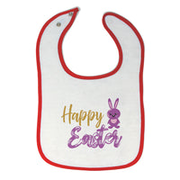 Cloth Bibs for Babies Happy Easter Purple Baby Accessories Burp Cloths Cotton - Cute Rascals