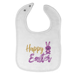 Cloth Bibs for Babies Happy Easter Purple Baby Accessories Burp Cloths Cotton - Cute Rascals