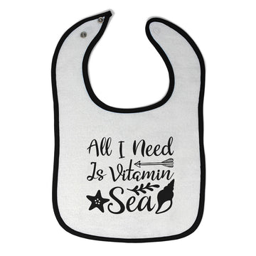 Cloth Bibs for Babies All I Need Is Vitamin Sea Baby Accessories Cotton