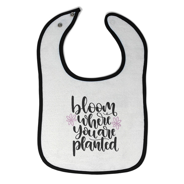 Cloth Bibs for Babies Bloom Where You Are Planted Baby Accessories Cotton - Cute Rascals