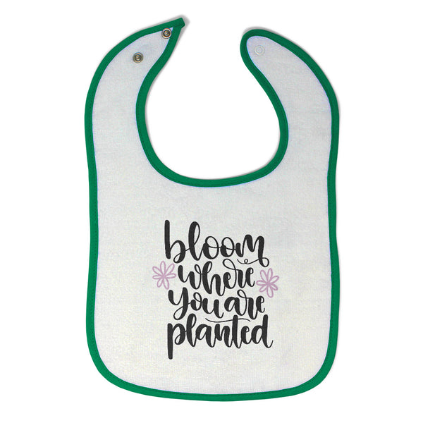 Cloth Bibs for Babies Bloom Where You Are Planted Baby Accessories Cotton - Cute Rascals
