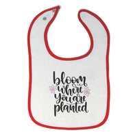 Cloth Bibs for Babies Bloom Where You Are Planted Baby Accessories Cotton - Cute Rascals