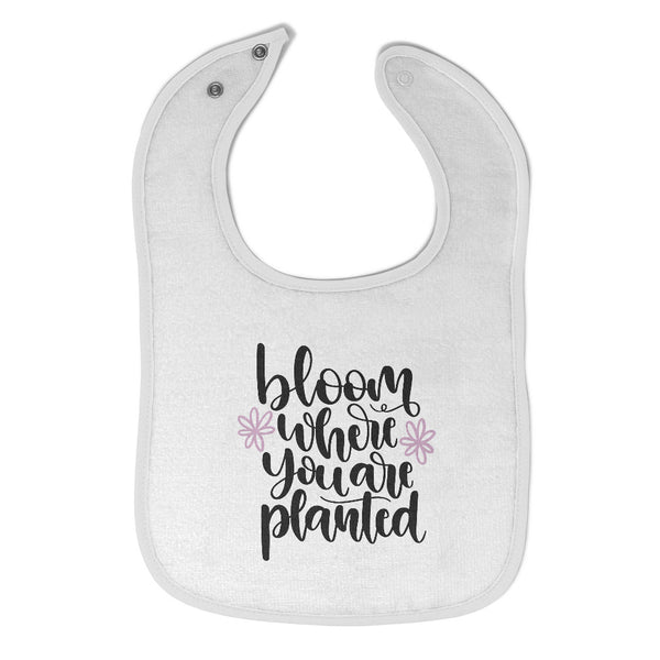 Cloth Bibs for Babies Bloom Where You Are Planted Baby Accessories Cotton - Cute Rascals