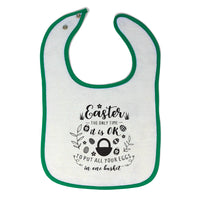 Cloth Bibs for Babies Easter Time to Put All Your Eggs in 1 Basket Cotton - Cute Rascals