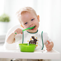 Cloth Bibs for Babies Follow The Bunny He Has Chocolate Baby Accessories Cotton - Cute Rascals