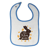 Cloth Bibs for Babies Follow The Bunny He Has Chocolate Baby Accessories Cotton - Cute Rascals