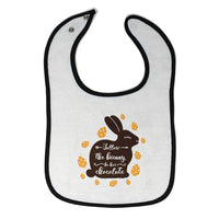 Cloth Bibs for Babies Follow The Bunny He Has Chocolate Baby Accessories Cotton - Cute Rascals