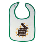 Cloth Bibs for Babies Follow The Bunny He Has Chocolate Baby Accessories Cotton - Cute Rascals