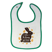 Cloth Bibs for Babies Follow The Bunny He Has Chocolate Baby Accessories Cotton - Cute Rascals