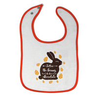 Cloth Bibs for Babies Follow The Bunny He Has Chocolate Baby Accessories Cotton - Cute Rascals