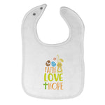 Cloth Bibs for Babies Faith Love Hope Baby Accessories Burp Cloths Cotton - Cute Rascals