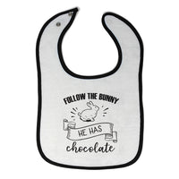 Cloth Bibs for Babies Follow The Bunny He Has Chocolate Baby Accessories Cotton - Cute Rascals