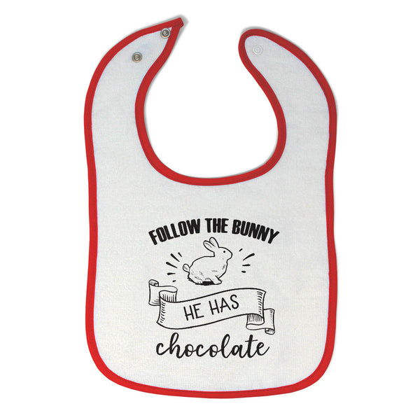 Cloth Bibs for Babies Follow The Bunny He Has Chocolate Baby Accessories Cotton - Cute Rascals