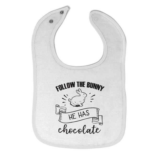 Cloth Bibs for Babies Follow The Bunny He Has Chocolate Baby Accessories Cotton - Cute Rascals